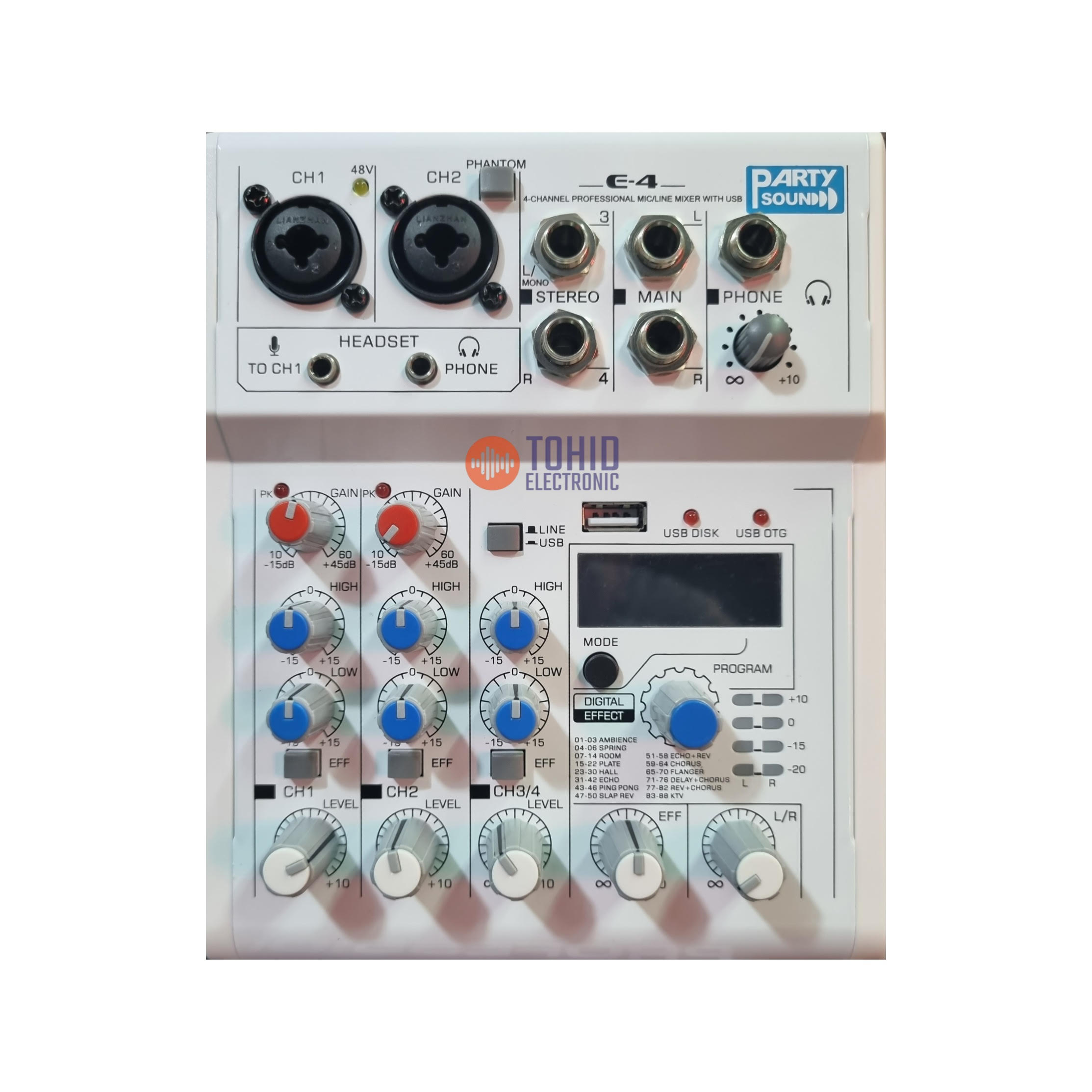 میکسر 4 کانال پارتی ساند Partysound E4